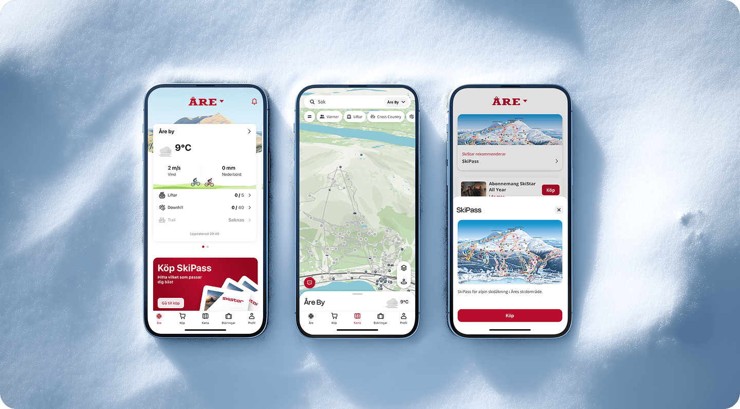 SkiStar appen i snö