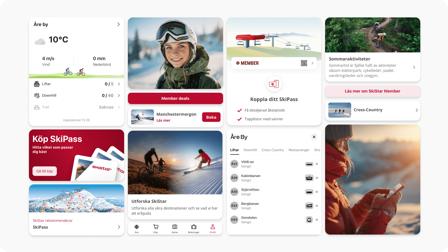 SkiStar widget förhandsvisning